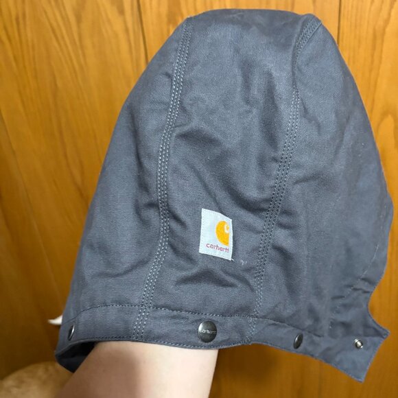 Carhartt grey canvas replacement hood snap on - Picture 3 of 4